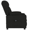 Sillón reclinable eléctrico de tela negro 5