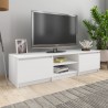 Mueble para TV madera contrachapada blanco 140x40x35.5 cm 5