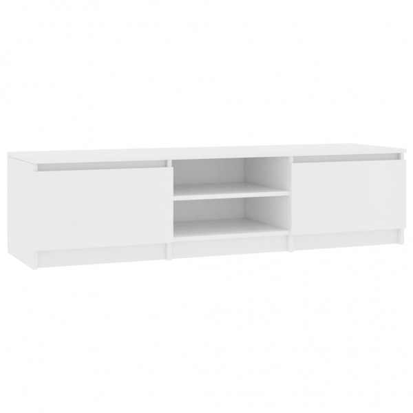 Mueble para TV madera contrachapada blanco 140x40x35.5 cm M 2