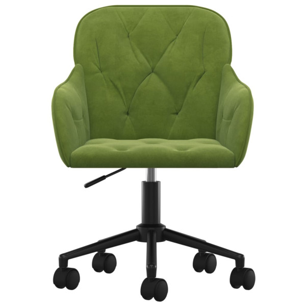 Silla de oficina giratoria de terciopelo verde claro M 3