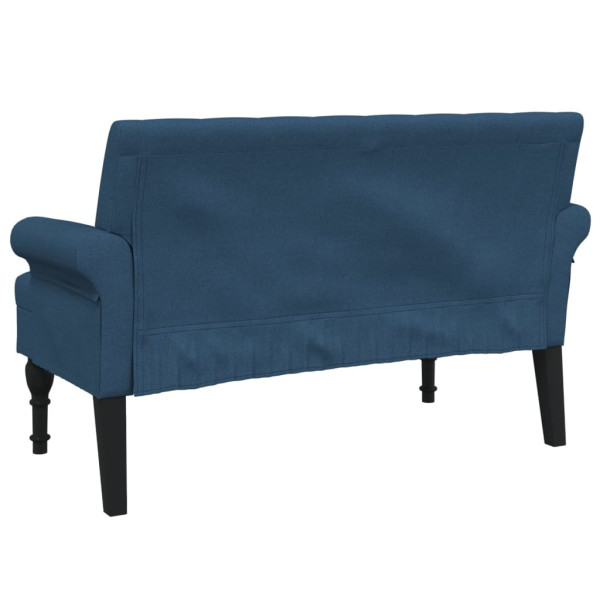 Banco com encosto 120x62x75.5 cm tecido azul M 5