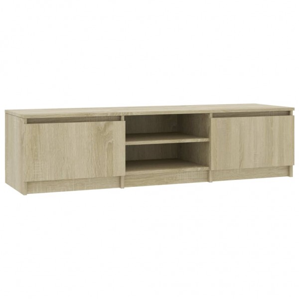 Mueble TV madera contrachapada color roble Sonoma 140x40x35.5cm D