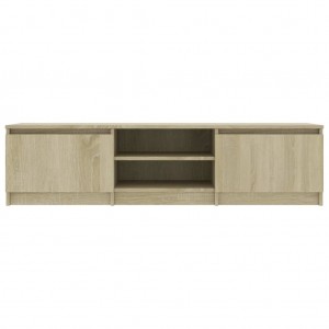 Mueble TV madera contrachapada color roble Sonoma 140x40x35.5cm H