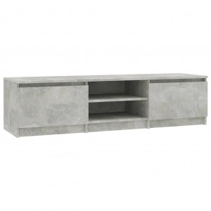 Mueble de TV madera contrachapada gris hormigón 140x40x35.5 cm H