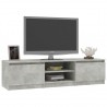 Mueble de TV madera contrachapada gris hormigón 140x40x35.5 cm 3