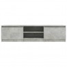 Mueble de TV madera contrachapada gris hormigón 140x40x35.5 cm 4