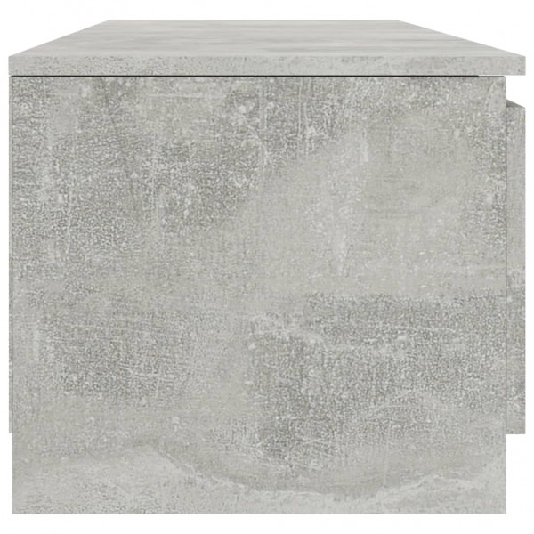Mueble de TV madera contrachapada gris hormigón 140x40x35.5 cm M 5