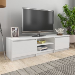 Móvel para TV 140x40x35.5cm derivados madeira branco brilhante H
