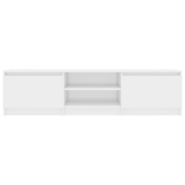 Mueble TV madera contrachapada blanco brillante 140x40x35.5cm M 4