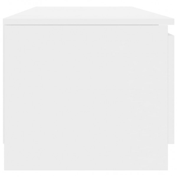 Mueble TV madera contrachapada blanco brillante 140x40x35.5cm M 5