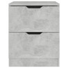 Mesa de cabeceira 40x40x50 cm contraplacado cinzento cimento 3