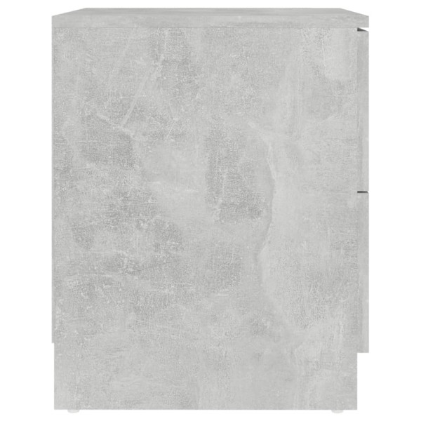 Mesita de noche madera de ingeniería gris hormigón 40x40x50 cm M 4