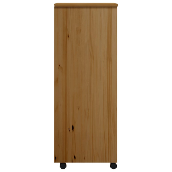 Cajonera con ruedas MOSS madera maciza pino marrón miel M 5