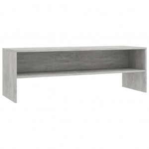 Mueble de TV madera contrachapada gris hormigón 120x40x40 cm H