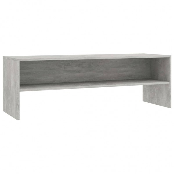 Mueble de TV madera contrachapada gris hormigón 120x40x40 cm M 2
