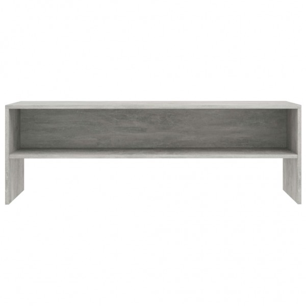 Mueble de TV madera contrachapada gris hormigón 120x40x40 cm M 4