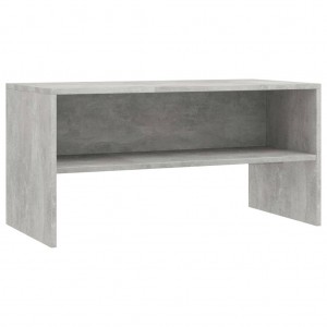Mueble de TV madera contrachapada gris hormigón 80x40x40 cm H