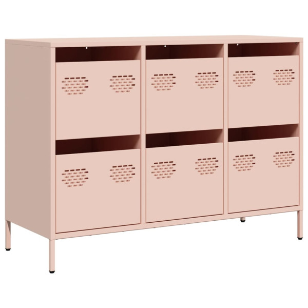 Aparador de acero laminado en frío rosa 101.5x39x73.5 cm M 2