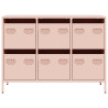Aparador de acero laminado en frío rosa 101.5x39x73.5 cm 5