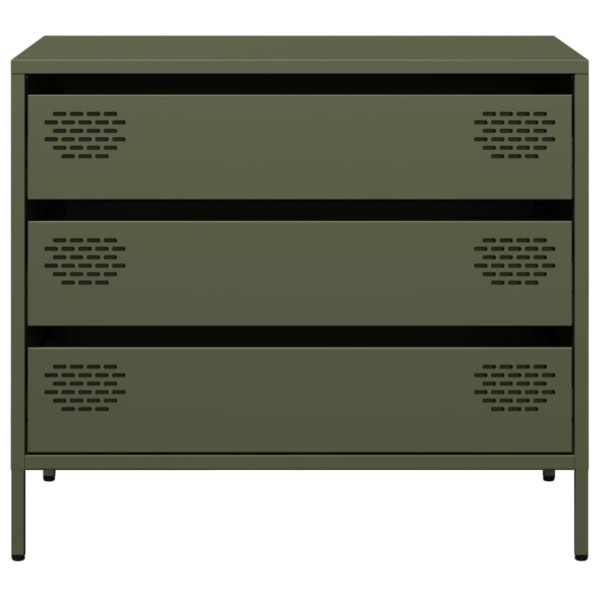 Aparador de acero laminado en frío verde oliva 68x39x58.5 cm M 5