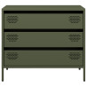 Aparador de acero laminado en frío verde oliva 68x39x58.5 cm 5