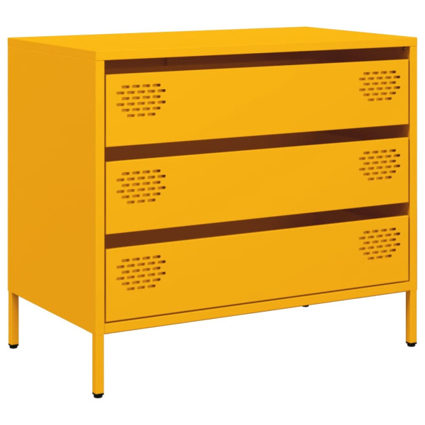 Aparador acero laminado en frío amarillo mostaza 68x39x58.5 cm M 2
