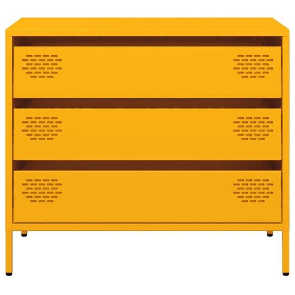 Aparador acero laminado en frío amarillo mostaza 68x39x58.5 cm M 5