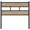 Cabecero de acero y madera de ingeniería roble Sonoma 100 cm 3