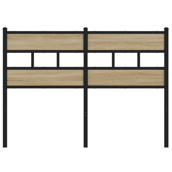 Cabecero de acero y madera de ingeniería roble 120 cm M 3