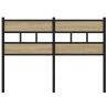 Cabecero de acero y madera de ingeniería roble 120 cm 3