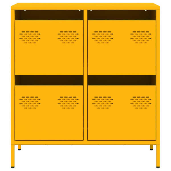 Aparador acero laminado en frío amarillo mostaza 68x39x73.5 cm M 5