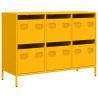 Aparador 101.5x39x73.5 cm aço laminado a frio amarelo mostarda 2