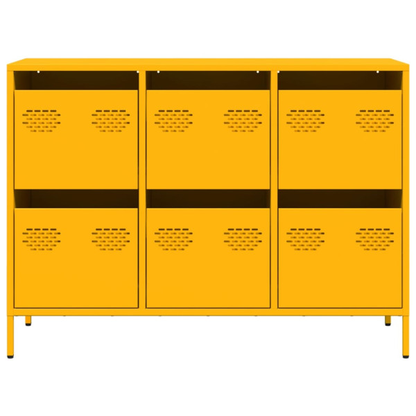 Aparador 101.5x39x73.5 cm aço laminado a frio amarelo mostarda M 5
