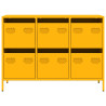 Aparador 101.5x39x73.5 cm aço laminado a frio amarelo mostarda 5