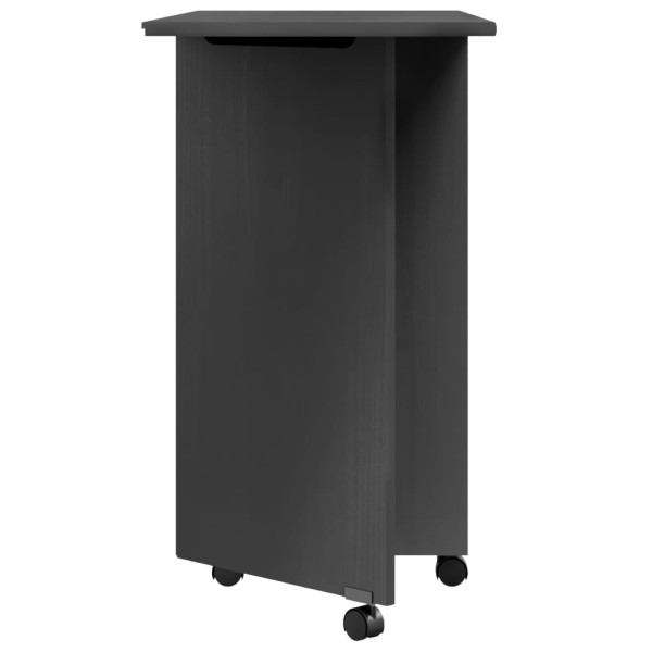 Cajonera con ruedas y escritorio MOSS madera maciza pino gris M 5