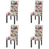 242399  Dining Chairs 4 pcs Multicolour Fabric 1