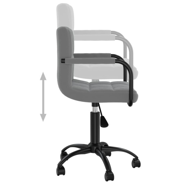 Silla de comedor giratoria de terciopelo gris oscuro M 5