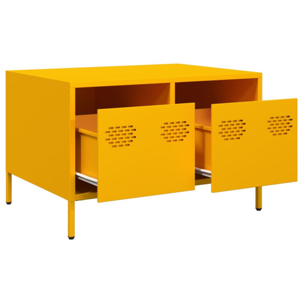 Mueble TV acero laminado en frío amarillo mostaza 68x50x43.5 cm M 5