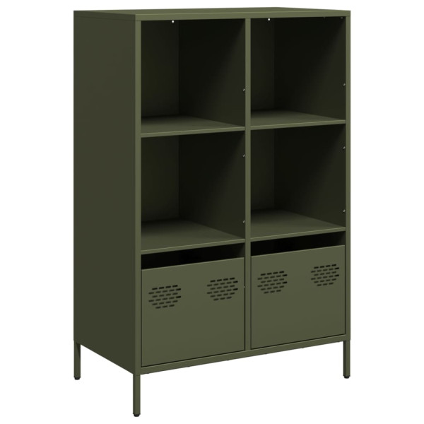 Aparador acero verde oliva 68x39x103.5 cm M 2