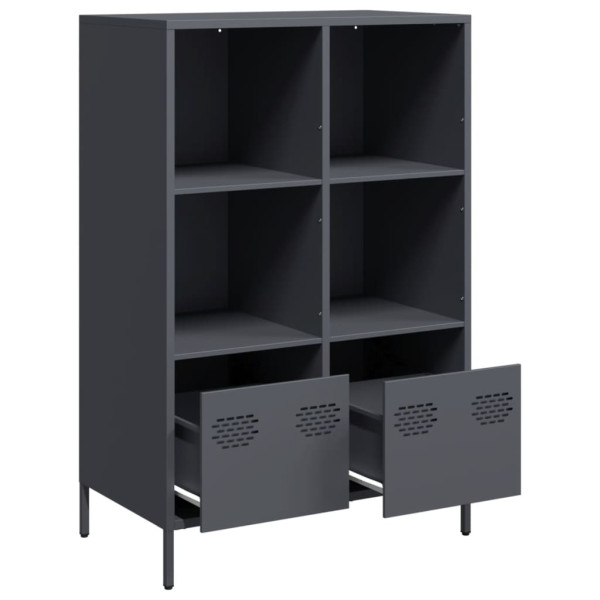 Aparador acero gris antracita 68x39x103.5 cm M 4