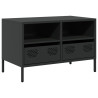 Mueble para TV acero laminado en frío negro 68x39x43.5 cm 2