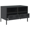 Mueble para TV acero laminado en frío negro 68x39x43.5 cm 4