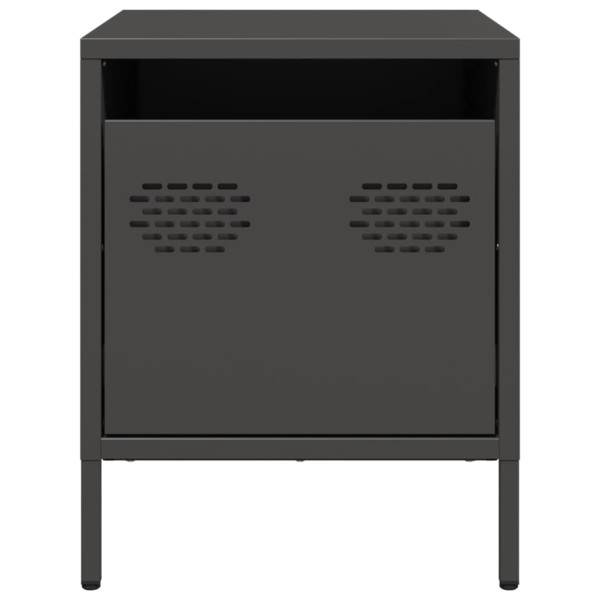 Mesas de cabeceira 2 pcs 35x39x43.5 cm aço preto M 5