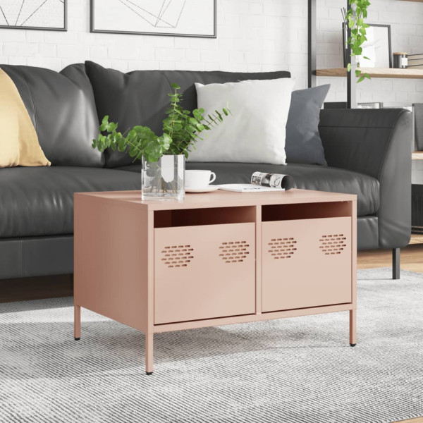 Mueble para TV acero laminado en frío rosa 68x50x43.5 cm M 4
