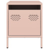 Mesitas de noche 2 unidades acero rosa 35x39x43.5 cm 5