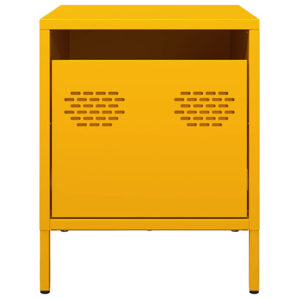 Mesas de cabeceira 2 pcs 35x39x43.5 cm aço amarelo mostarda M 5