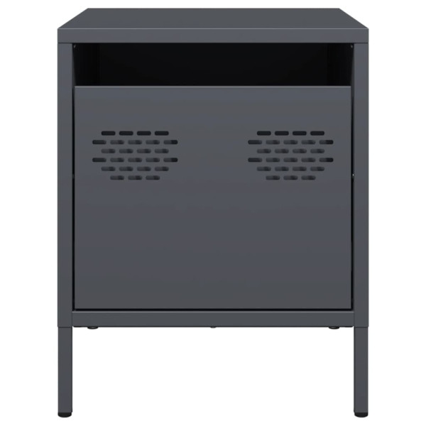 Mesas de cabeceira 2 pcs 35x39x43.5 cm aço antracite M 5