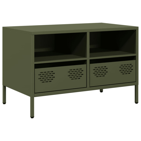 Mueble para TV acero laminado en frío verde oliva 68x39x43.5 cm M 2