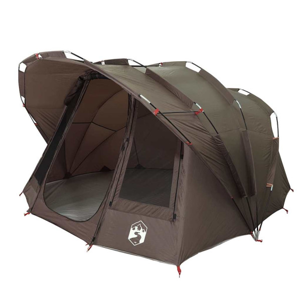 Tienda de pesca para 5 personas impermeable marrón M 4