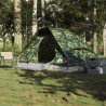 Tenda de campismo cúpula p/ 2 pessoas impermeável camuflagem 3